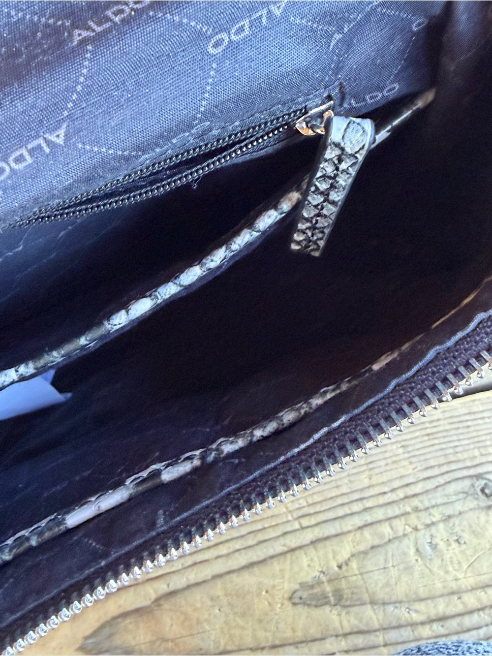 Also Snake-Print Mini Backpack/Purse - Picture 7 of 8